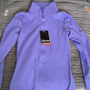 NWT XS Nike Pro Training Half-Zip - Purple